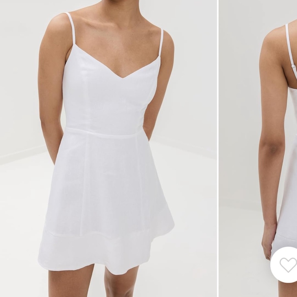 Reformation Holt Linen Dress White